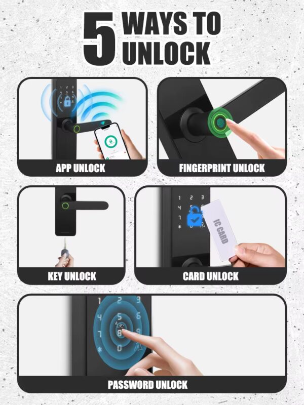 SV-SDL-WD01 | Khóa Cửa Gỗ Thông Minh 4-trong-1