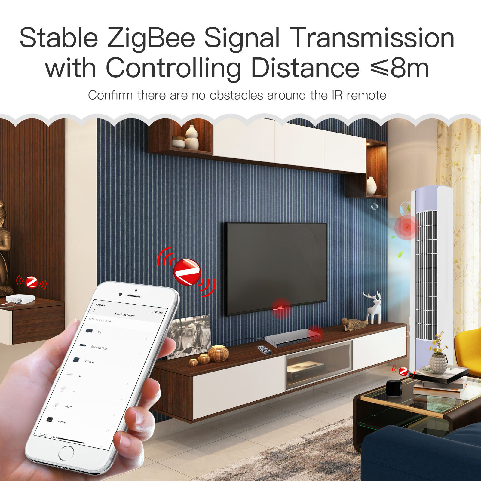 Bộ điều khiển hồng ngoại IR thông minh SmartV | Zigbee – SV-HW-003 - Ảnh 5
