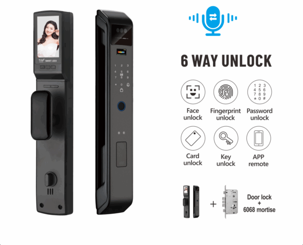 SV-SDL-WD02 | Khóa Cửa Gỗ Thông Minh, Tích hợp Camera