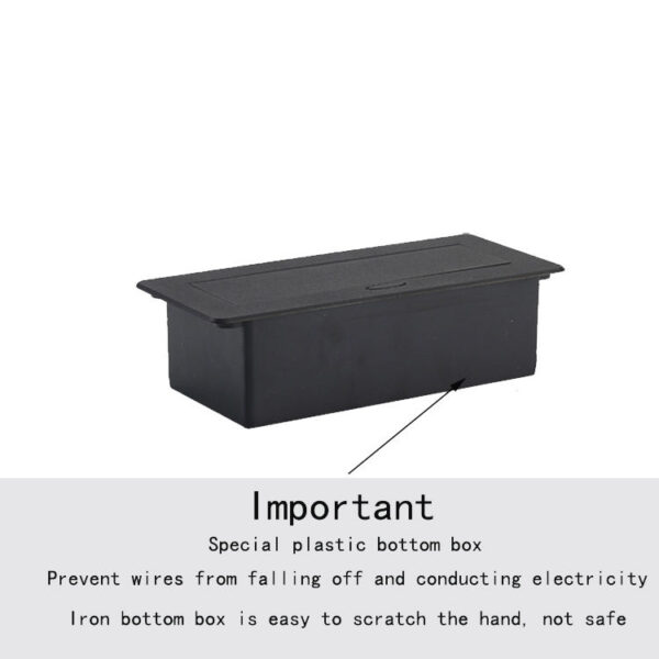 Ổ Cắm Âm Bàn TS-2 | Màu Đen