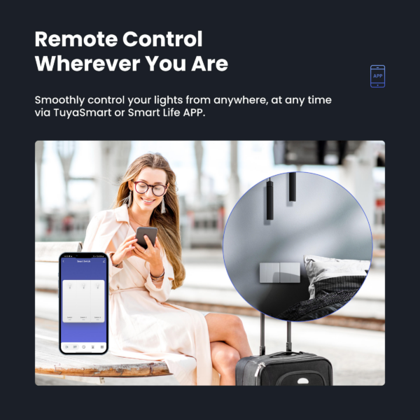 Công tắc thông minh SmartV | Dòng M6 (Mặt PC)