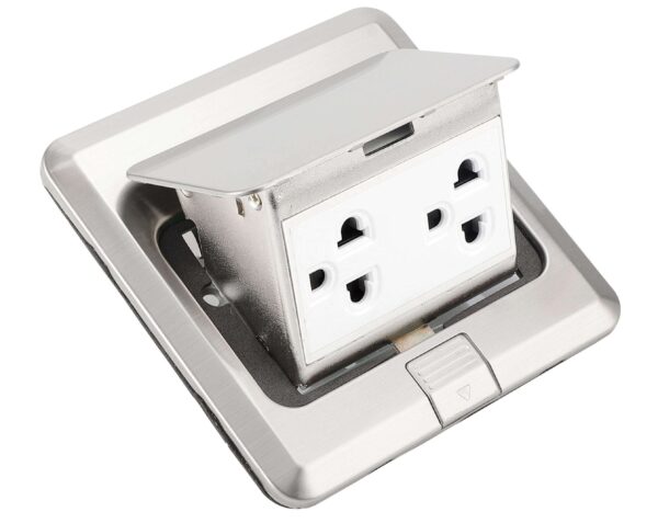 Ổ Cắm Âm Sàn Đa Năng FS-1 | Màu Bạc