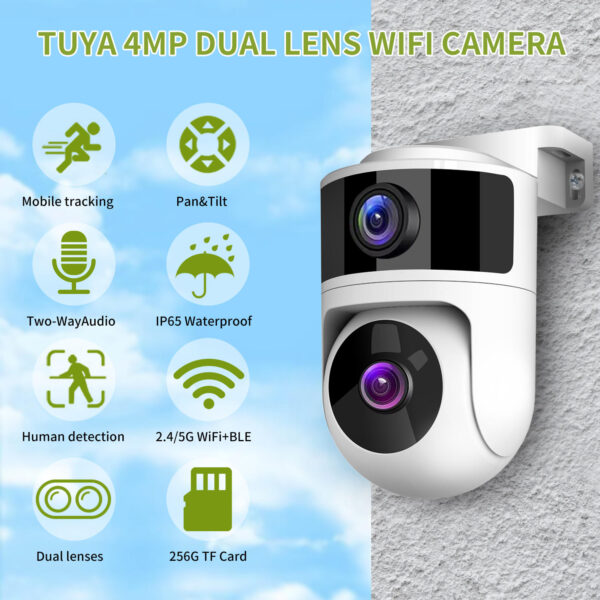 SV-CA-02 | Camera AI An Ninh Ngoài Trời WiFi Ống Kính Kép 4MP