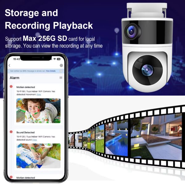 SV-CA-02 | Camera AI An Ninh Ngoài Trời WiFi Ống Kính Kép 4MP