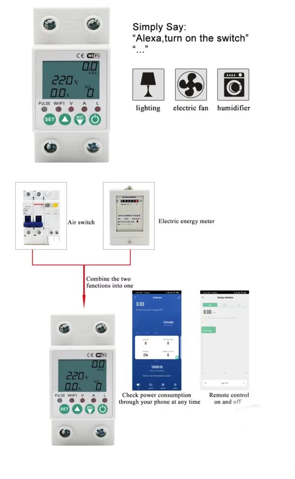 Đồng hồ điện thông minh Wifi SmartV SVPM