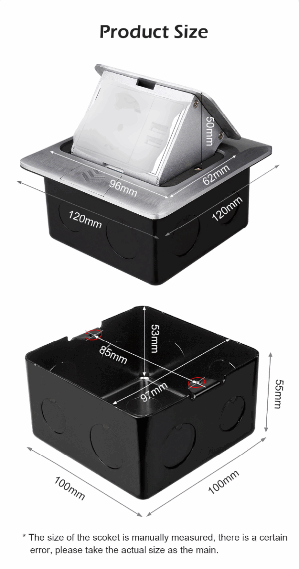 Ổ Cắm Âm Sàn Đa Năng FS-1 | Màu Vàng