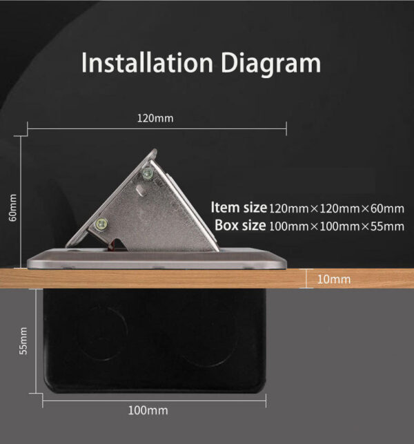 Ổ Cắm Âm Sàn Đa Năng FS-1 | Màu Vàng